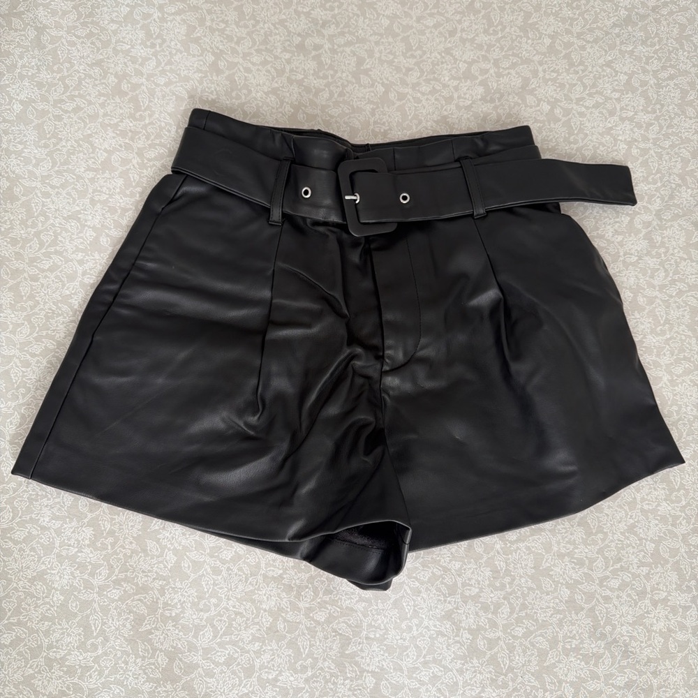 Zara Faux Leather shorts